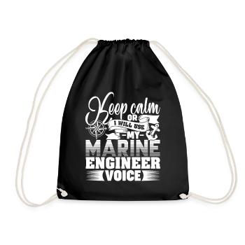 Restez calme ou j’utiliserai ma voix d’ingénieur maritime - Sac de sport léger - noir - Devant