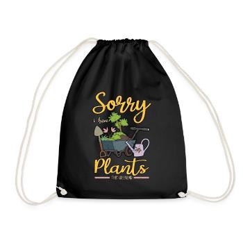 Gärtner Pflanzen Tomaten Gießkanne Spruch Geschenk - Turnbeutel - Schwarz - Vorne