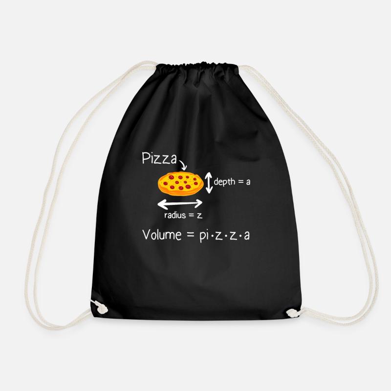 Formel lustiges Pizza und Mathe Meme Mathe Lehrer - Turnbeutel - Schwarz