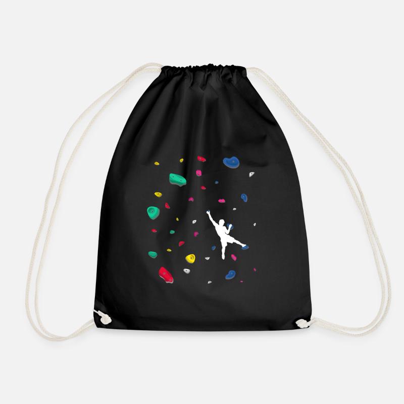 Climbing Boulder wall Rock climbers Bouldering - Drawstring Bag - black