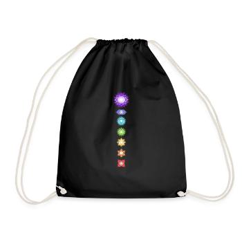 Yoga Meditation Spiritual Body Energy Chakras - Drawstring Bag - black - Front