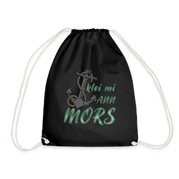 Klei mi ann Mors Anker - Turnbeutel - Schwarz - Vorne