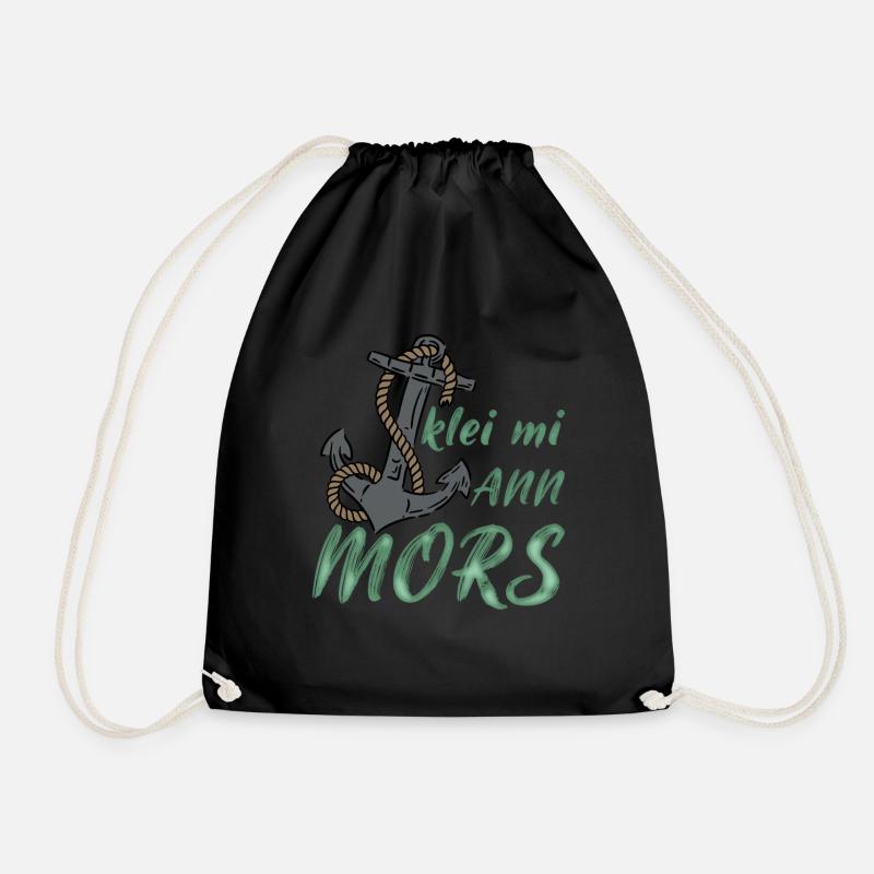 Klei mi ann Mors Anker - Turnbeutel - Schwarz