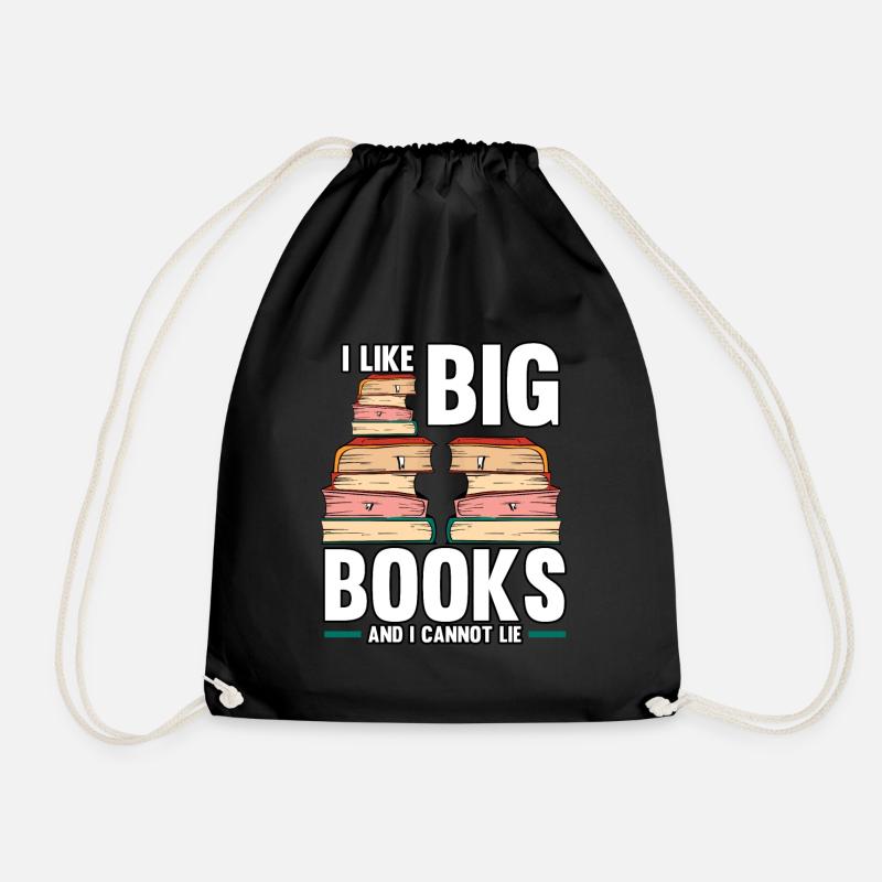 Funny I Like Big Books And I Cannot Lie Reading - Turnbeutel - Schwarz