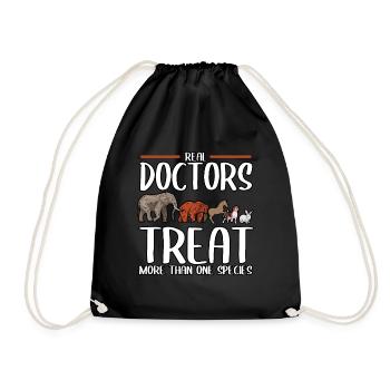 Les vrais médecins vétérinaires traitent plus d’un - Sac de sport léger - noir - Devant