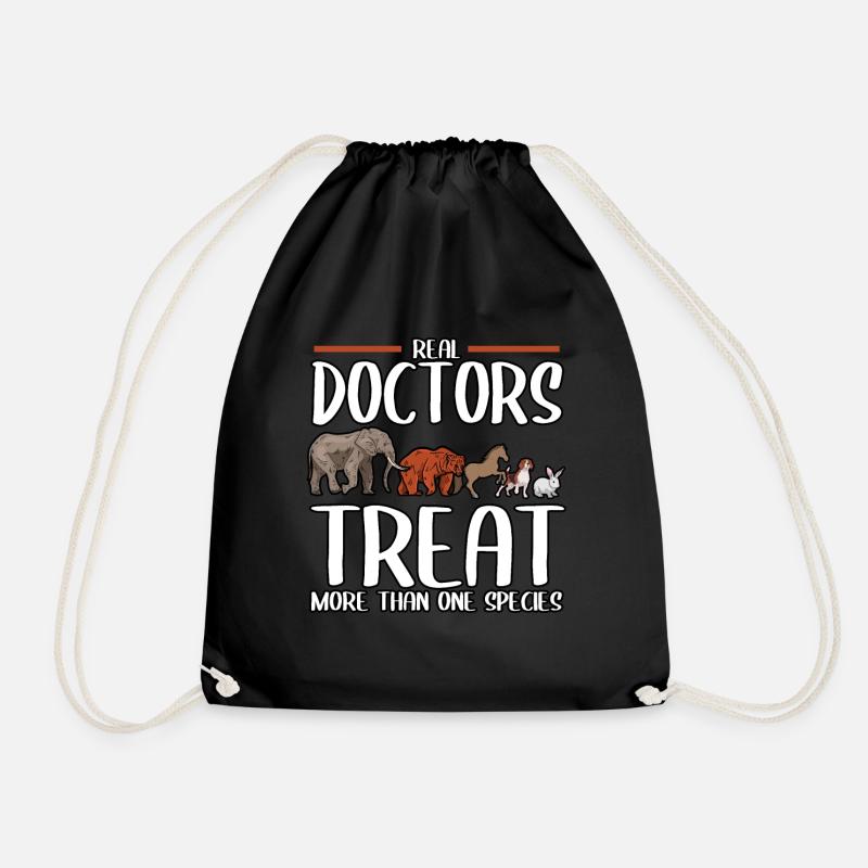 Veterinary Real Doctors Treat More Than One - Turnbeutel - Schwarz