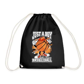 Joueur juste un garçon qui aime l’équipe sportive de basket-ball - Sac de sport léger - noir - Devant