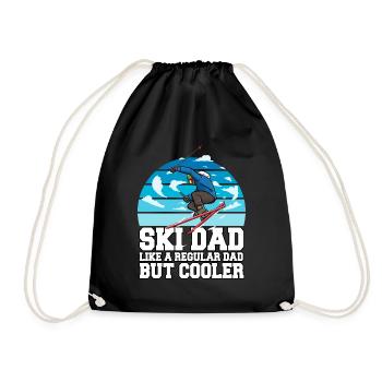 Skiing Ski Dad Like A Regular Dad But Cooler - Turnbeutel - Schwarz - Vorne