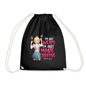 Anime Je ne suis pas bizarre Je suis juste plus créatif Otaku - Sac de sport léger - noir - Devant