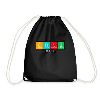Anime Otaku Periodic Table Elements aime le manga - Sac de sport léger - noir - Devant