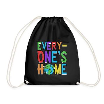 Anniversaire de conservation du Jour de la Terre de la maison de tout le monde - Sac de sport léger - noir - Devant