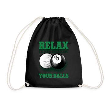 Détends-toi je casse juste tes boules 8 boules billard - Sac de sport léger - noir - Devant