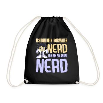 Ich bin ein Anime Nerd - Turnbeutel - Schwarz - Vorne