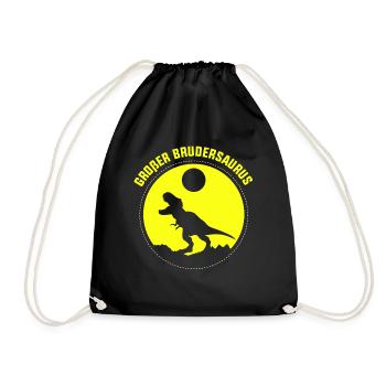 Großer Bruder Brudersaurus - Turnbeutel - Schwarz - Vorne
