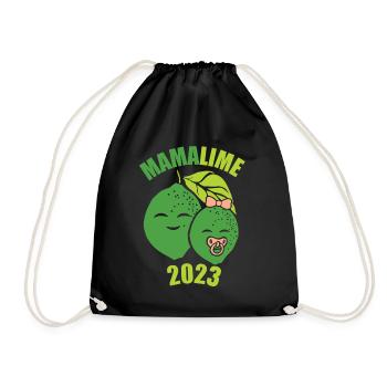 Mamalime 2023 Pregnancy Mother Mama 2023 - Turnbeutel - Schwarz - Vorne
