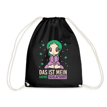 Das Ist mein Anime - Turnbeutel - Schwarz - Vorne
