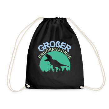 Großer Bruder Brudersaurus - Turnbeutel - Schwarz - Vorne