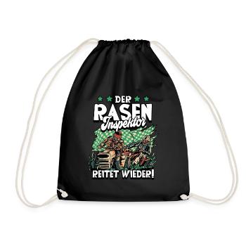 Der Rasen Inspektor Garten Gärtner - Turnbeutel - Schwarz - Vorne
