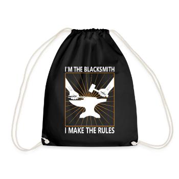 I'm the Blacksmith - I make the rules - Turnbeutel - Schwarz - Vorne