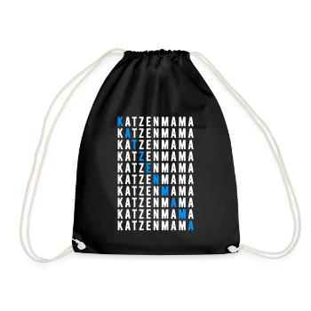 Katzenmama - Turnbeutel - Schwarz - Vorne