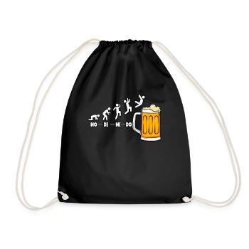 Montag Dienstag Mittwoch Donnerstag Freitag Bier - Turnbeutel - Schwarz - Vorne