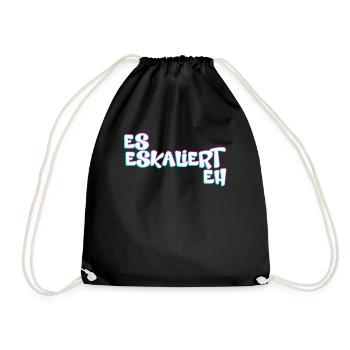 Es Eskaliert Eh Techno Rave - Turnbeutel - Schwarz - Vorne