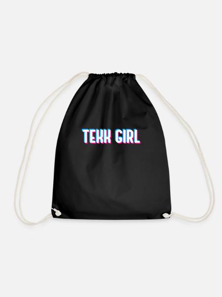 Tekk Girl Techno Frauen - Turnbeutel - Schwarz