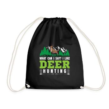 What Can I Say I Like Deer hunting - Turnbeutel - Schwarz - Vorne