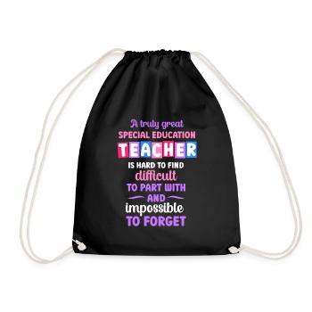A truly great special education teacher - Turnbeutel - Schwarz - Vorne