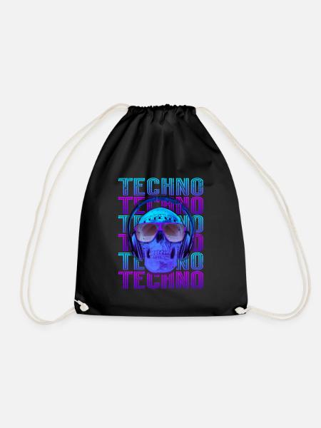 Techno Musik - Turnbeutel - Schwarz