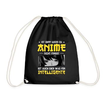 Anime Spruch Weeb Otaku - Turnbeutel - Schwarz - Vorne