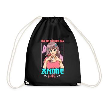 Anime Spruch Weeb Otaku - Turnbeutel - Schwarz - Vorne