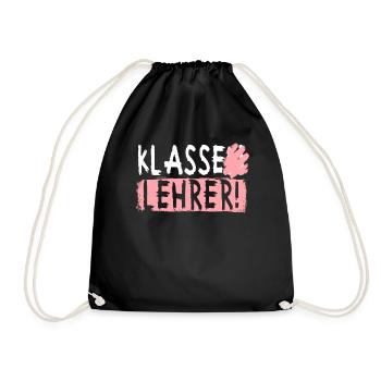 Lehrer Lehrerin Klassenlehrer Klasse Lehrer - Turnbeutel - Schwarz - Vorne