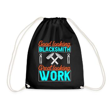 good looking blacksmith great looking work - Turnbeutel - Schwarz - Vorne