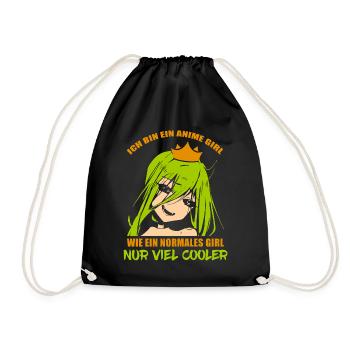 Ich bin ein Anime Girl - Turnbeutel - Schwarz - Vorne