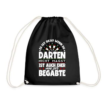 Darts Dartspieler - Turnbeutel - Schwarz - Vorne