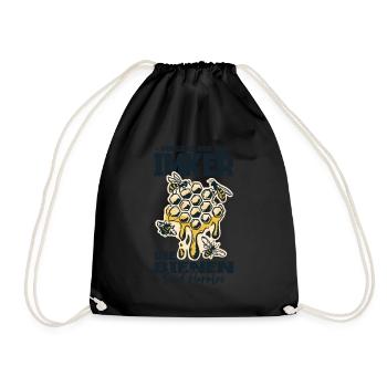 Beware of the beekeeper The bees are harmless - Drawstring Bag - black - Front