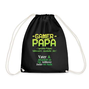 Jeu de hasard Gamer Papa - Sac de sport léger - noir - Devant