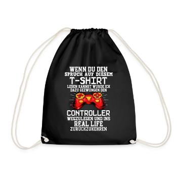 Jouez au jeu si vous voyez le dicton à ce sujet - Sac de sport léger - noir - Devant
