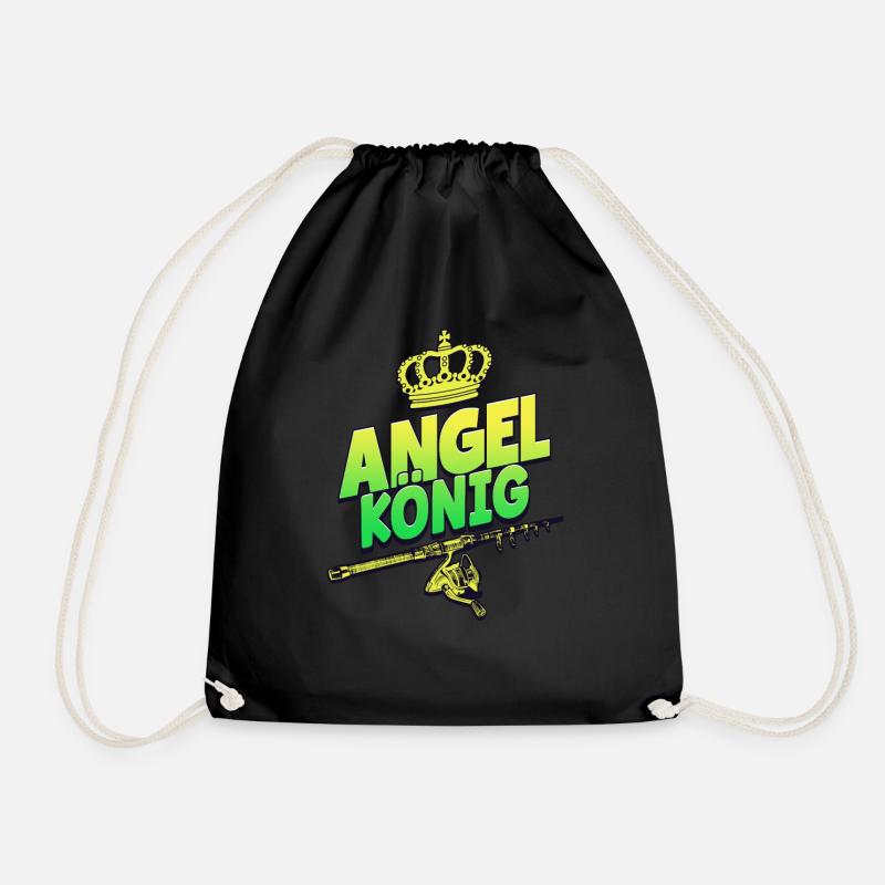Angeln Angler - Turnbeutel - Schwarz