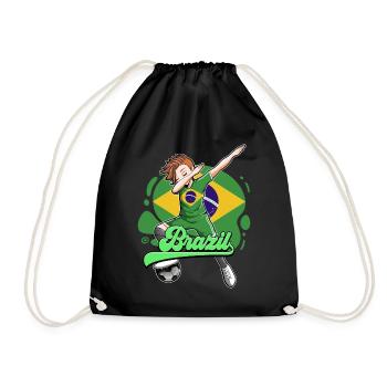 Brazil Football - Drawstring Bag - black - Front