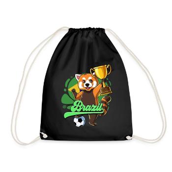 Brazil Football - Drawstring Bag - black - Front