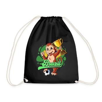 Brazil Football - Drawstring Bag - black - Front