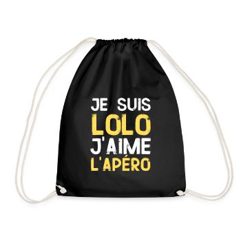 Cadeau Laurent Apero Original - Sac de sport léger - noir - Devant