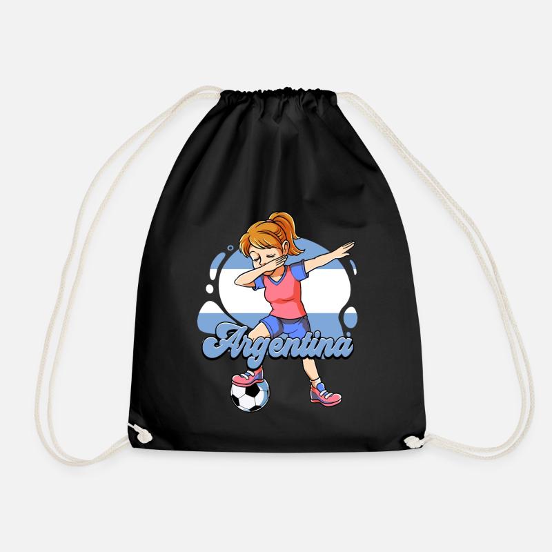 Argentinien Fußball - Turnbeutel - Schwarz
