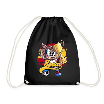Spain Football - Drawstring Bag - black - Front