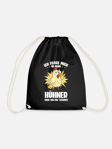 Huhn Hühner - Turnbeutel - Schwarz