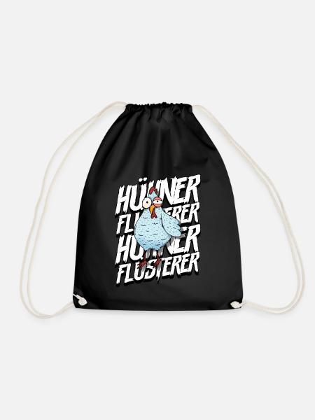 Huhn Hühner Flüsterer - Turnbeutel - Schwarz