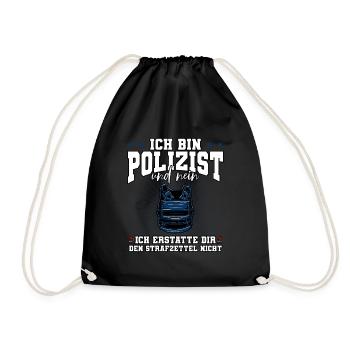 Ich Bin Polizist Polizei - Turnbeutel - Schwarz - Vorne