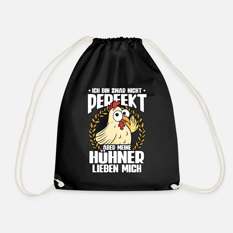 Huhn Hühner - Turnbeutel - Schwarz